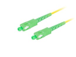 Patchcord światłowodowy Lanberg SM SC/APC-SC/APC SIMPLEX 3.0MM LSZH G657A1 1M żółty LANBERG