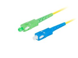 Patchcord światłowodowy Lanberg SM SC/APC-SC/UPC SIMPLEX 3.0mm LSZH G657A1 2m żółty LANBERG