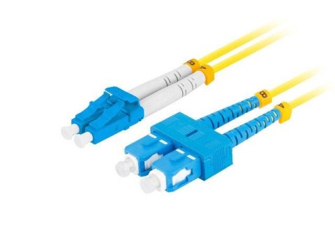 Patchcord światłowodowy Lanberg SM SC/UPC-LC/UPC DUPLEX 3.0MM LSZH G657A1 0.5m żółty LANBERG Patchcord światłowodowy Lanberg SM SC/UPC-LC/UPC DUPLEX 3.0MM LSZH G657A1 0.5m żółty LANBERG