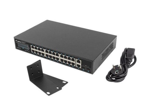Switch niezarządzalny Lanberg 24x 1Gb PoE+/2x Gb 2x SFP Rack 19" Gigabit Ethernet 360W LANBERG