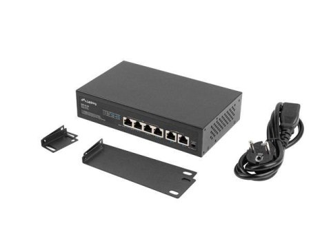 Switch niezarządzalny Lanberg 4x 100Mb PoE+/2x 100Mb Rack 10"/19" Fast Ethernet 60W LANBERG Switch niezarządzalny Lanberg 4x 100Mb PoE+/2x 100Mb Rack 10"/19" Fast Ethernet 60W LANBERG