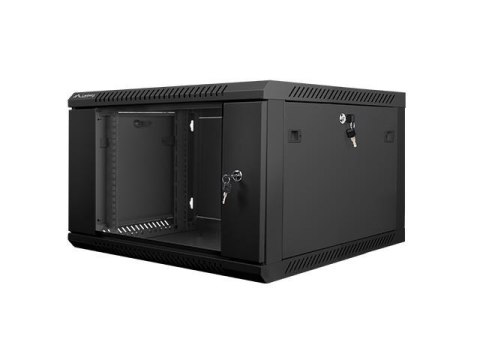 Szafa instalacyjna Rack wisząca 19" 6U 600x600 czarna Lanberg (flat pack) LANBERG