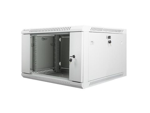 Szafa instalacyjna Rack wisząca 19" 6U 600x600 szara Lanberg (flat pack) LANBERG