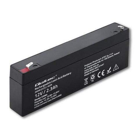 Akumulator AGM Qoltec 12V | 2.3Ah Qoltec Akumulator AGM Qoltec 12V | 2.3Ah Qoltec