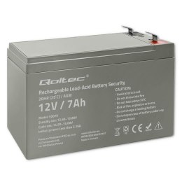 Akumulator AGM Qoltec 12V | 7Ah | Security Qoltec