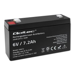 Akumulator AGM Qoltec 6V | 7.2Ah Qoltec