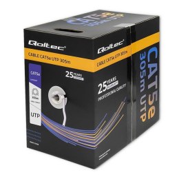 Kabel sieciowy Qoltec skrętka UTP | CAT5E | 305m | PVC szary Qoltec