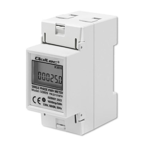 Miernik zużycia enrgii Qoltec na szynę DIN | jednofazowy elektroniczny licznik | 230V | LCD | 2P Qoltec Miernik zużycia enrgii Qoltec na szynę DIN | jednofazowy elektroniczny licznik | 230V | LCD | 2P Qoltec