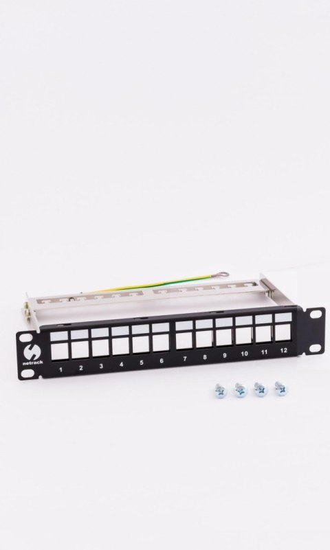 Patch panel keystone 10" 12-porty, FTP Netrack NETRACK Patch panel keystone 10" 12-porty, FTP Netrack NETRACK