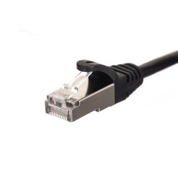 Patchcord RJ45, kat. 6 FTP F/UTP, 1m, Netrack, czarny NETRACK