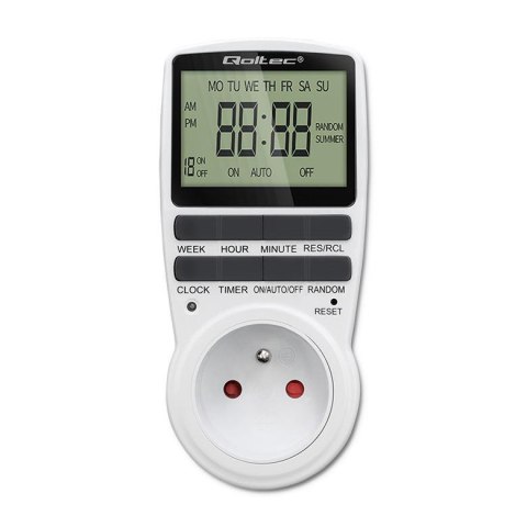 Programator czasowy Qoltec elektroniczny PC0628 | 3680W | 16A | LCD Qoltec Programator czasowy Qoltec elektroniczny PC0628 | 3680W | 16A | LCD Qoltec