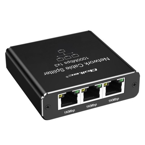 Switch niezarządzalny Qoltec mini rozdzielacz splitter 1x3 port RJ45 | 1000Mbps | USB-C | Aluminium Qoltec Switch niezarządzalny Qoltec mini rozdzielacz splitter 1x3 port RJ45 | 1000Mbps | USB-C | Aluminium Qoltec