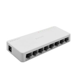 Switch niezarządzalny Qoltec przełącznik sieciowy 8 x port RJ45 | 1000Mbps | Fast Ethernet | LAN Qoltec
