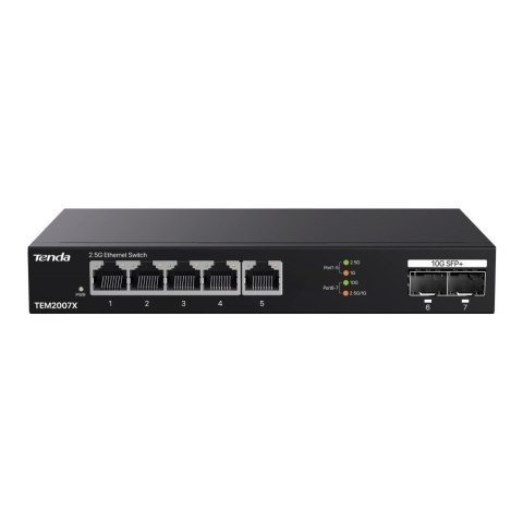 Switch niezarządzalny Tenda TEM2007X 5x2,5GbE 2x10G SFP+ Tenda