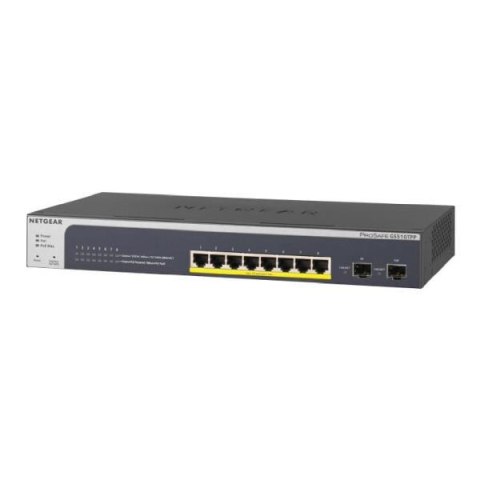 Switch zarządzalny Netgear GS510TPP-100EUS 8x1GbE PoE+ 2xSFP 190W Netgear Switch zarządzalny Netgear GS510TPP-100EUS 8x1GbE PoE+ 2xSFP 190W Netgear