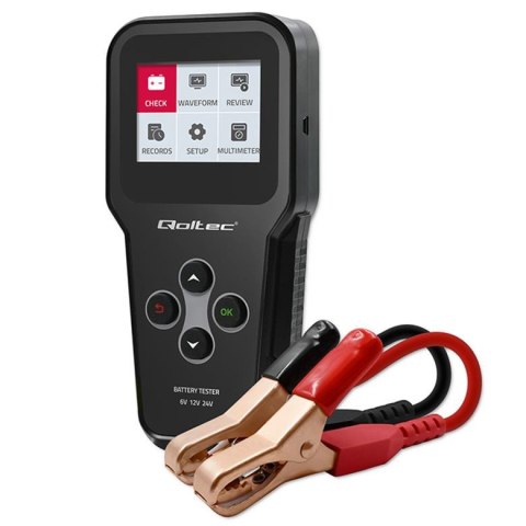 Tester cyfrowy Qoltec akumulatora 3w1 z LCD | Polskie Menu | 6V | 12V | 24V | 30Ah-200Ah Qoltec Tester cyfrowy Qoltec akumulatora 3w1 z LCD | Polskie Menu | 6V | 12V | 24V | 30Ah-200Ah Qoltec
