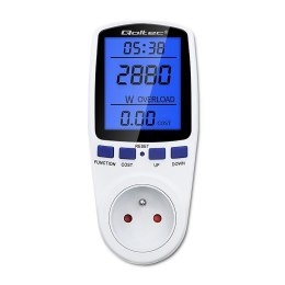 Watomierz Qoltec Licznik zużycia energii PM0626 | 3680W | 16A | LCD Qoltec