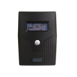 Zasilacz awaryjny UPS DIGITUS Line-Ineractive LCD BASIC, 800VA/480W, 1x12V/9Ah, AVR, 2x Schuko CEE 7/3 Digitus