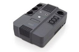 Zasilacz awaryjny UPS DIGITUS Line-Interactive LED DESKTOP 800VA/480W AVR 4x Schuko CEE 7/3, 3x IEC C13, 1xRJ45, 1xUSB A/USB B Digitus