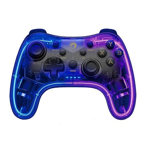 Gamepad Marvo GHOST 40, bezprzewodowy, LED, 17 przycisków, przezroczysty Marvo Gamepad Marvo GHOST 40, bezprzewodowy, LED, 17 przycisków, przezroczysty Marvo