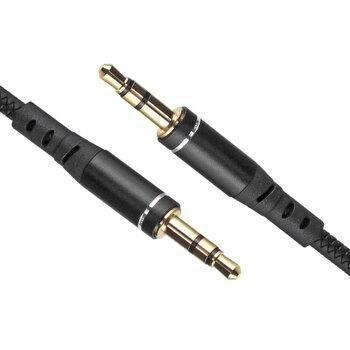 Kabel AUX everActive CBS-1.5JB 1,5m czarny Everactive Kabel AUX everActive CBS-1.5JB 1,5m czarny Everactive