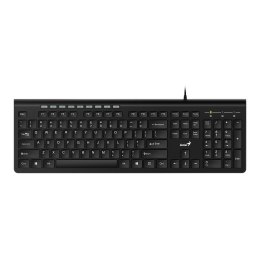 Klawiatura przewodowa Genius Slimstar 230 Offcie black, Full size Genius