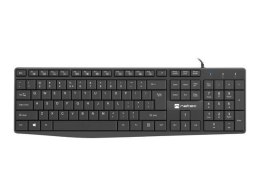 Klawiatura przewodowa Natec Nautilus US slim czarna Natec