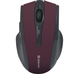 Mysz bezprzewodowa Defender ACCURA MM-665 optyczna 1600dpi 6P burgundowa Defender