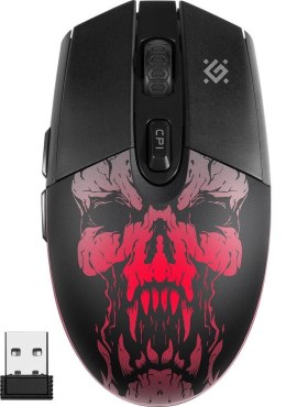 Mysz bezprzewodowa Defender BETA GM-707L optyczna 1600dpi czarna LED AKUMULATOR 6 przycisków Gaming bezklikowa silent Defender