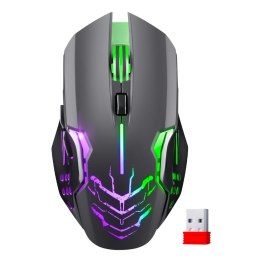 Mysz bezprzewodowa Defender KATANA GM-511 optyczna 3200dpi czarna RGB AKUMULATOR 7 przycisków Gaming bezklikowa silent Defender
