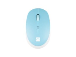 Mysz bezprzewodowa Natec Harrier 2 bluetooth 5.1 1600 DPI z cichym klikiem biało-niebieska Natec