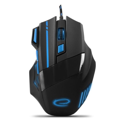 Mysz przewodowa Esperanza MX201 Wolf optyczna Gaming 7D USB czarno-niebieska ESPERANZA Mysz przewodowa Esperanza MX201 Wolf optyczna Gaming 7D USB czarno-niebieska ESPERANZA