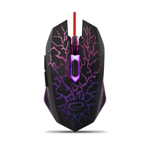 Mysz przewodowa Esperanza MX211 Lightning optyczna Gaming 6D USB czarna ESPERANZA