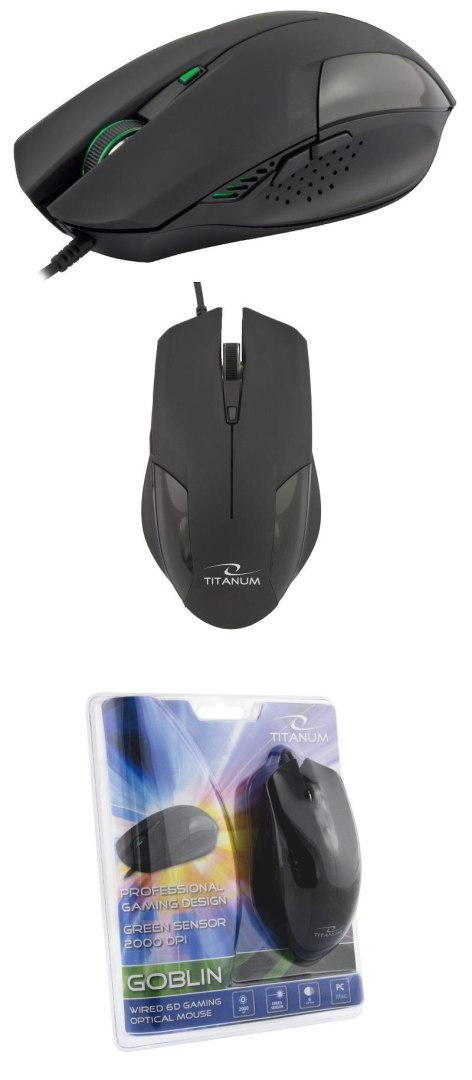 Mysz przewodowa Titanum 6D GOBLIN TM106 optyczna czarna Titanum