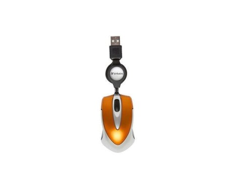 Mysz przewodowa Verbatim Travel optyczna zwijany kabel pomarańczowa Verbatim Mysz przewodowa Verbatim Travel optyczna zwijany kabel pomarańczowa Verbatim