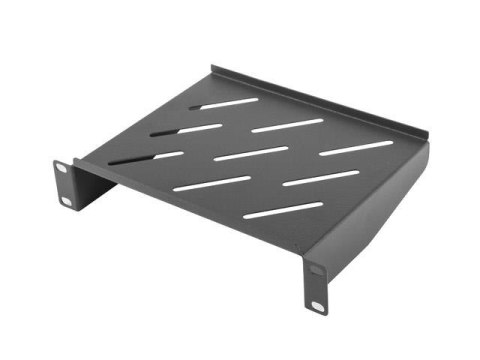Półka do szaf 10" 310mm czarna Lanberg (1U/254x180mm udźwig do 20kg, montaż 4-punktowy) LANBERG Półka do szaf 10" 310mm czarna Lanberg (1U/254x180mm udźwig do 20kg, montaż 4-punktowy) LANBERG
