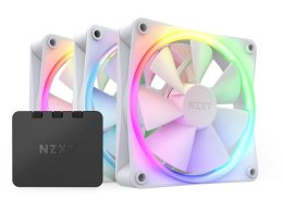 Zestaw 3 wentylatorów do zasilacza / obudowy NZXT F120 RGB Białe + Kontroler NZXT