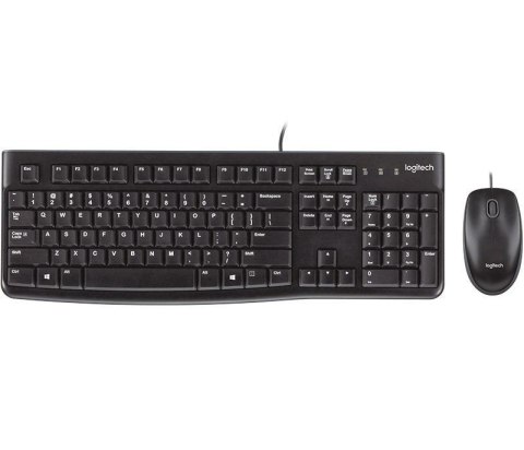 Zestaw klawiatura+mysz Logitech Desktop MK120 USB czarny układ niemiecki Logitech Zestaw klawiatura+mysz Logitech Desktop MK120 USB czarny układ niemiecki Logitech