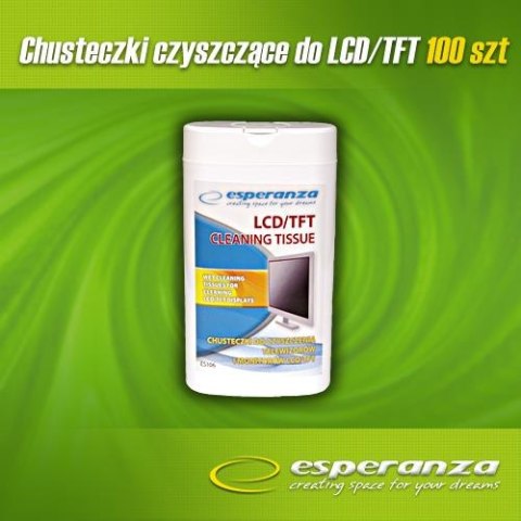 Chusteczki czyszczące Esperanza ES106 do monitorów i ekranów LCD/TFT ESPERANZA Chusteczki czyszczące Esperanza ES106 do monitorów i ekranów LCD/TFT ESPERANZA