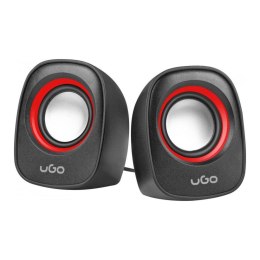 Głośniki UGO Tamu S100 2.0 2x 3W USB, Mini Jack czerwone UGO
