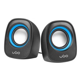 Głośniki UGO Tamu S100 2.0 2x 3W USB, Mini Jack niebieskie UGO