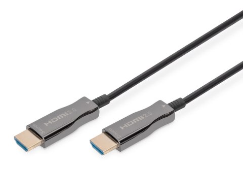 Kabel DIGITUS połączeniowy hybrydowy AOC HDMI 2.0 Premium High Speed Ethernet 4K60Hz UHD HDMI A/HDMI A M/M czarny 10m Digitus