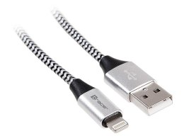 Kabel Tracer USB 2.0 iPhone AM - Lightning 1m czarno-srebrny Tracer