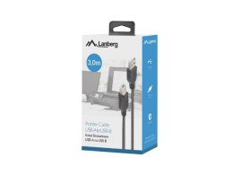 Kabel USB 2.0 Lanberg AM-BM 3m czarny ferryt box LANBERG