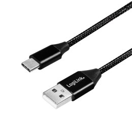 Kabel USB 2.0 LogiLink CU0139 USB A - USB-C, M/M, czarny, 0,3m LogiLink