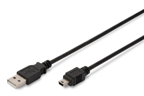 Kabel USB DIGITUS 2.0 A/M - mini B/M, 1,8m czarny Digitus