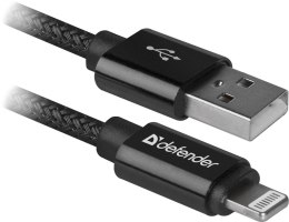 Kabel USB Defender USB-LIGHTNING 1m 2,1A czarny Defender