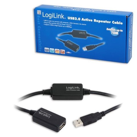 Kabel USB LogiLink UA0143 USB 2.0, aktywny wzmacniacz, 10m LogiLink Kabel USB LogiLink UA0143 USB 2.0, aktywny wzmacniacz, 10m LogiLink