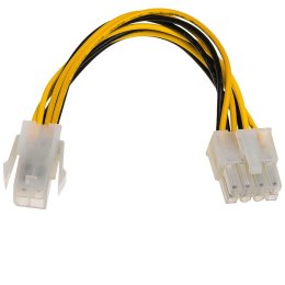 Kabel adapter Akyga AK-CA-10 P4 4-pin (F) - P8 4+4pin (M) 0,15m AKYGA