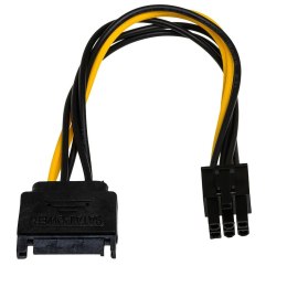 Kabel adapter Akyga AK-CA-30 SATA (M) - PCI-Express 6-pin (F) 0,15m AKYGA